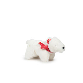 Huggle Hounds Holiday Squooshies Dog Toy, Polar Bear, Small