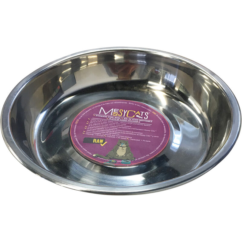 Messy Cats Stainless Steel Cat Bowl image number null