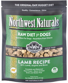 Northwest Naturals Raw Frozen Dog Food, Nuggets, Lamb