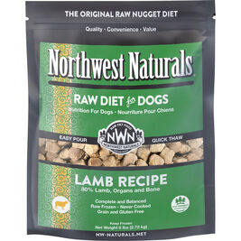 Northwest Naturals Raw Frozen Dog Food, Nuggets, Lamb