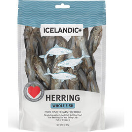 Icelandic+ Whole Fish Dog Treats, Herring, 3-oz