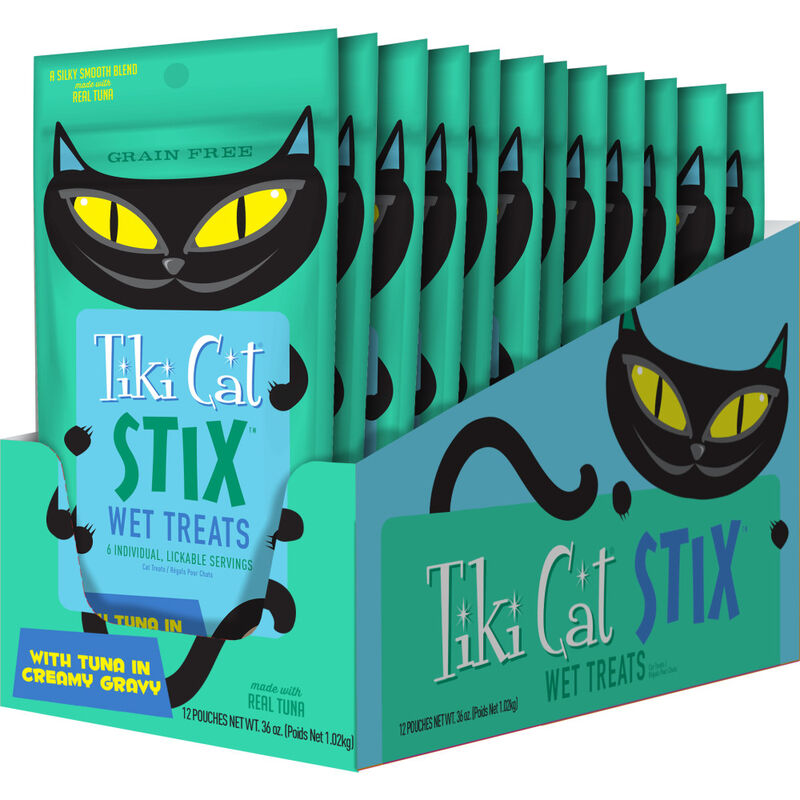 Tiki Cat Stix Tuna Mousse Wet Cat Treat, 6-pack