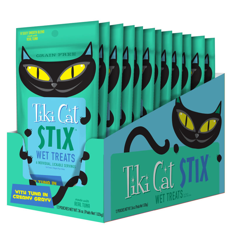Tiki Cat Stix Tuna Mousse Wet Cat Treat, 6-pack