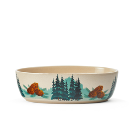 Mud Bay Oval Cat Bowl, Evergreen, 7-in