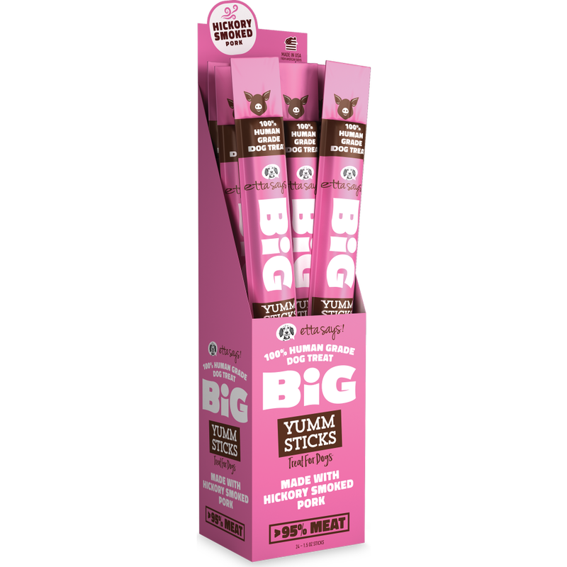 Etta Says! Big Yumm Stick Dog Treat, Pork, Single image number null