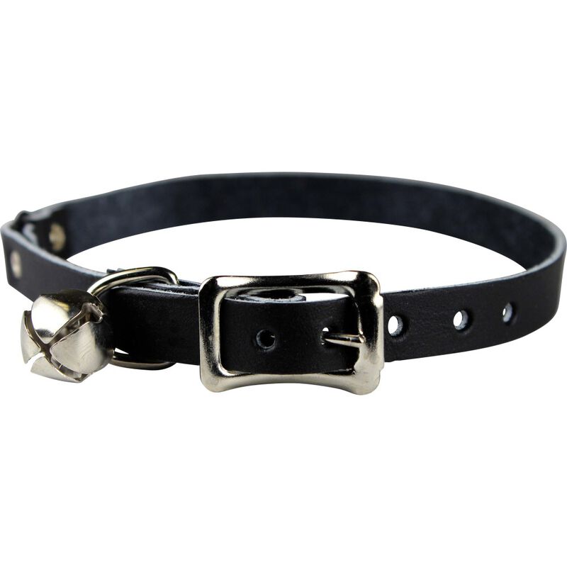 OmniPet Signature Leather Safety Stretch Cat Collar, Black image number null