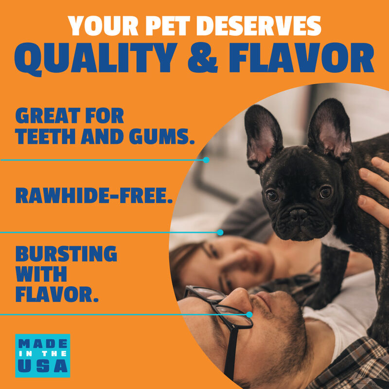 Etta Says Flavor Fusion Dog Chew, Cheese & Bacon, 2-oz image number null
