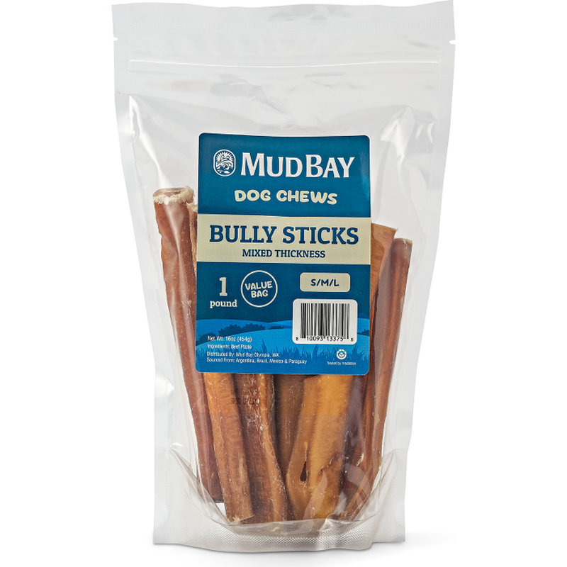 Mud Bay Bully Stick Dog Treats, 1-lb image number null