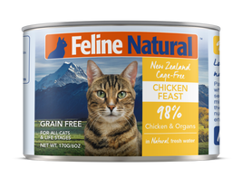 Feline Natural Canned Cat Food, Chicken, 6-oz