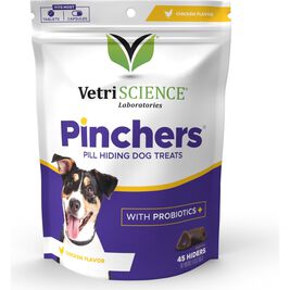 VetriScience Pinchers Pill-Hiding Dog Treats, Chicken, 45-count