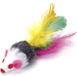Go Cat Feather Mouse with Rattle Cat Toy