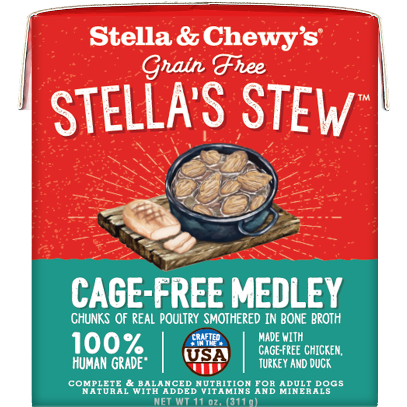 Stella & Chewy's Stella's Stew Wet Dog Food, Cage-Free Medley, 11-oz image number null