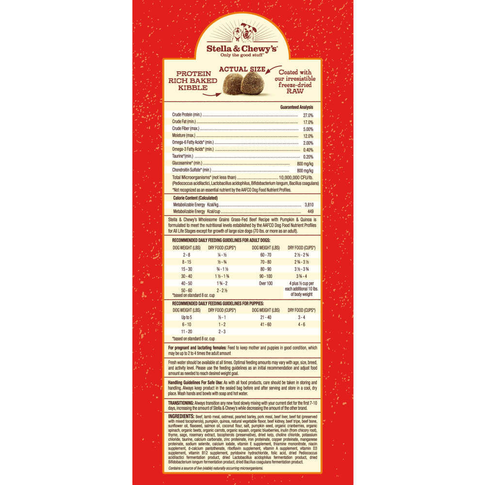 Mud Bay Buy Stella Chewy s Raw Coated Wholesome Grains Dry Dog