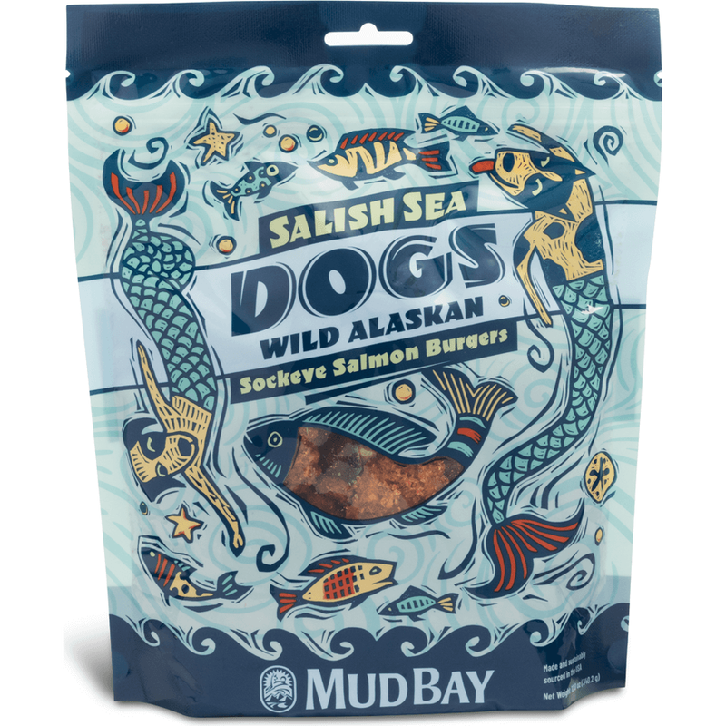 Mud Bay Salish Sea Dog Treats Sockeye Salmon Burgers 12 oz