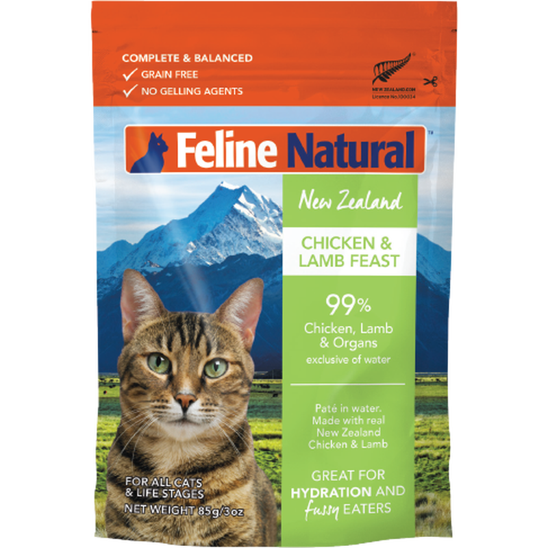 Feline Natural Wet Cat Food, Chicken & Lamb, 3-oz image number null