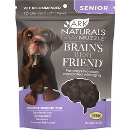 Ark Naturals Gray Muzzle Brain's Best Friend Senior Dog Treats, 90-count
