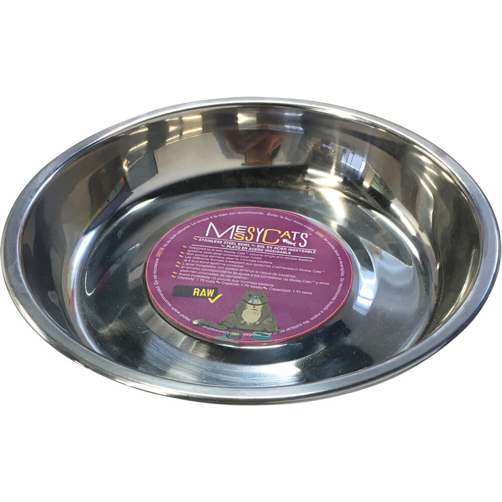 Mud Bay Buy Messy Cats Stainless Steel Cat Bowl for USD 4.99