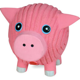HuggleHounds Ruff-Tex Ball Dog Toy, Hamlet Pig, Small