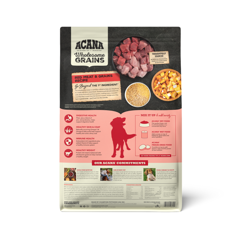 Acana Wholesome Grains Dry Dog Food, Red Meat image number null