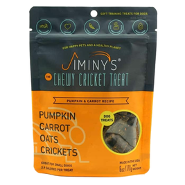 Jiminy's Chewy Cricket Dog Treats, Pumpkin & Carrot, 6-oz