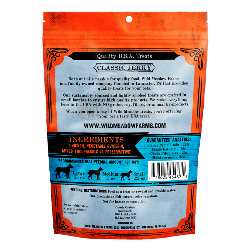 Wild Meadow Farms Classic Jerky Bites Dog Treats, Chicken, 3.5-oz image number null