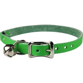 OmniPet Signature Leather Safety Stretch Cat Collar, Emerald Green