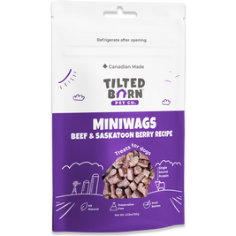Tilted Barn Miniwags Dog Treats, Beef and Saskatoon Berry, 3.53-oz
