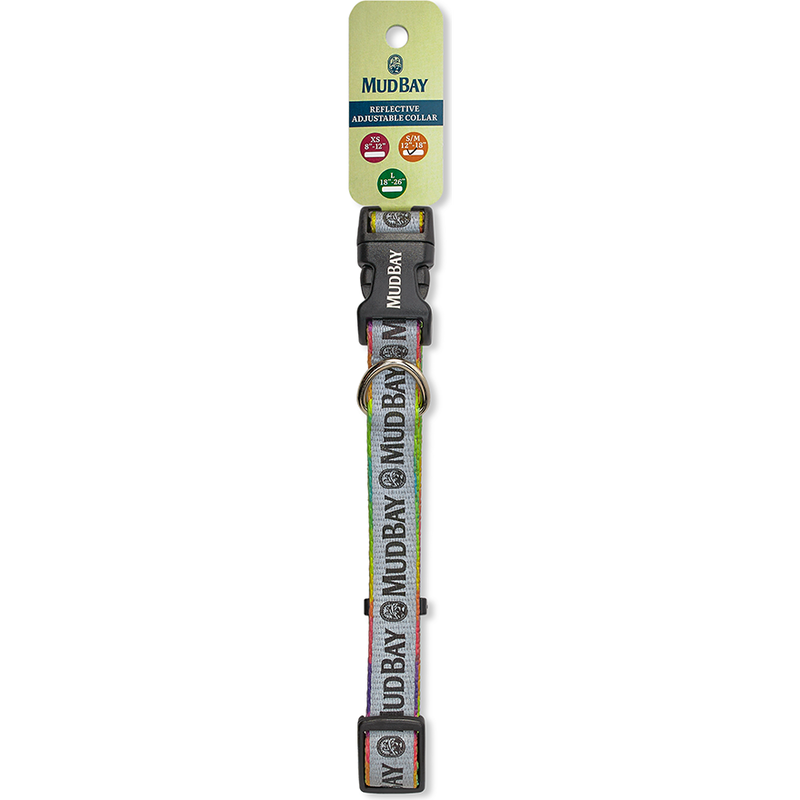 Mud Bay Reflective Dog Collar, Rainbow image number null