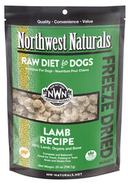 Northwest Naturals Raw Freeze-Dried Dog Food, Nuggets, Lamb, 25-oz