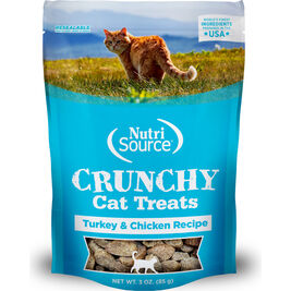 NutriSource Crunchy Cat Treats, Turkey & Chicken, 3-oz