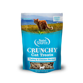 NutriSource Crunchy Cat Treats, Turkey & Chicken, 3-oz