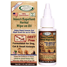 Mad About Organics Insect Repellent Herbal Wipe-on Oil for Pets, 1-oz