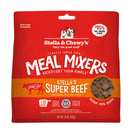 Stella & Chewy's Meal Mixers Raw Freeze-Dried Dog Food Topper, Stella's Super Beef