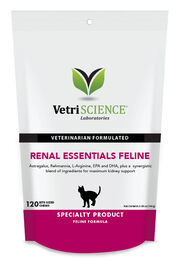 VetriScience Renal Essentials Feline Soft Chews Cat Supplement, 120-count