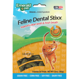 Emerald Pet Feline Dental Stixx Cat Treat, Chicken & Pumpkin, 3.6-oz