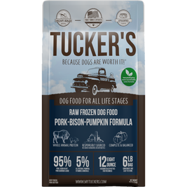 Tucker's Raw Frozen Dog Food, Pork Bison & Pumpkin