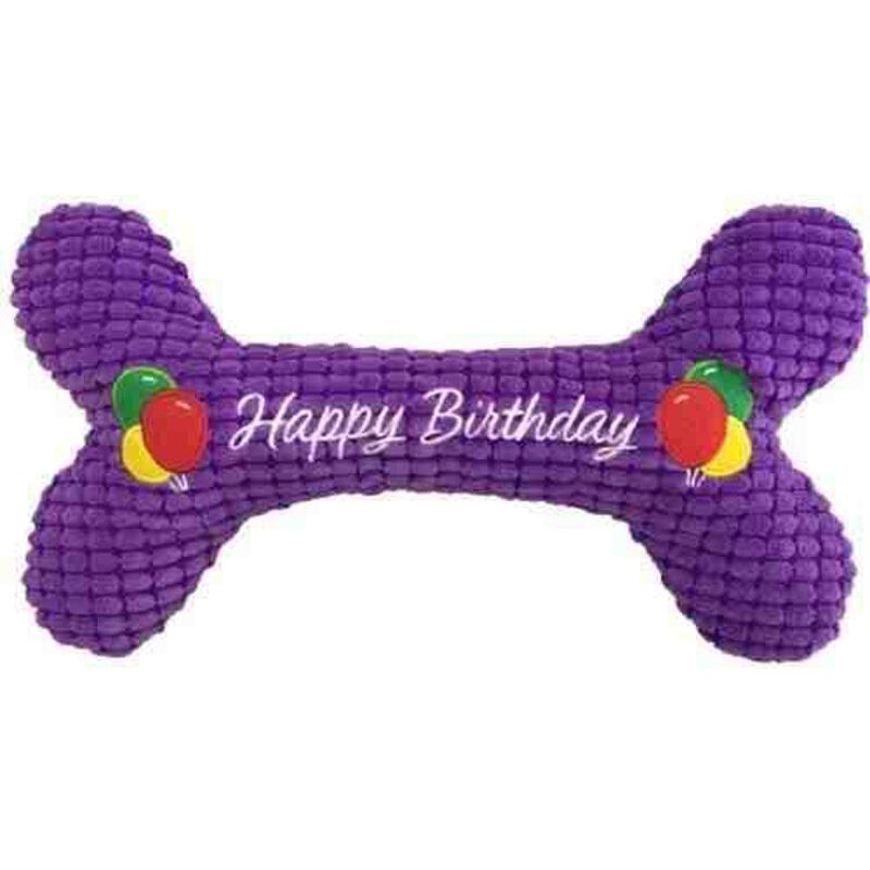 Petlou Birthday Bone Dog Toy, 10-in image number null