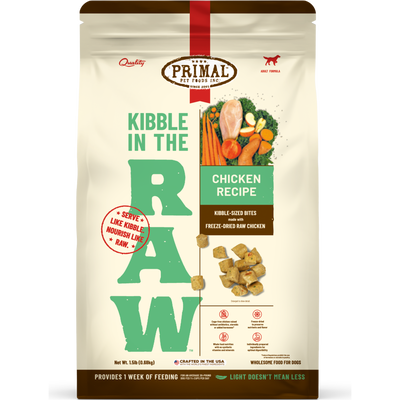Primal Kibble in the Raw Freeze-Dried Dog Food, Chicken