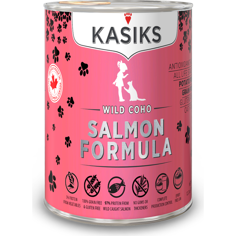 Kasiks Grain-Free Canned Cat Food, Salmon, 12.2-oz image number null