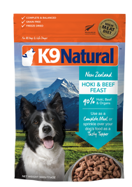 K9 Natural Freeze-Dried Dog Food, Hoki & Beef, 17.6-oz