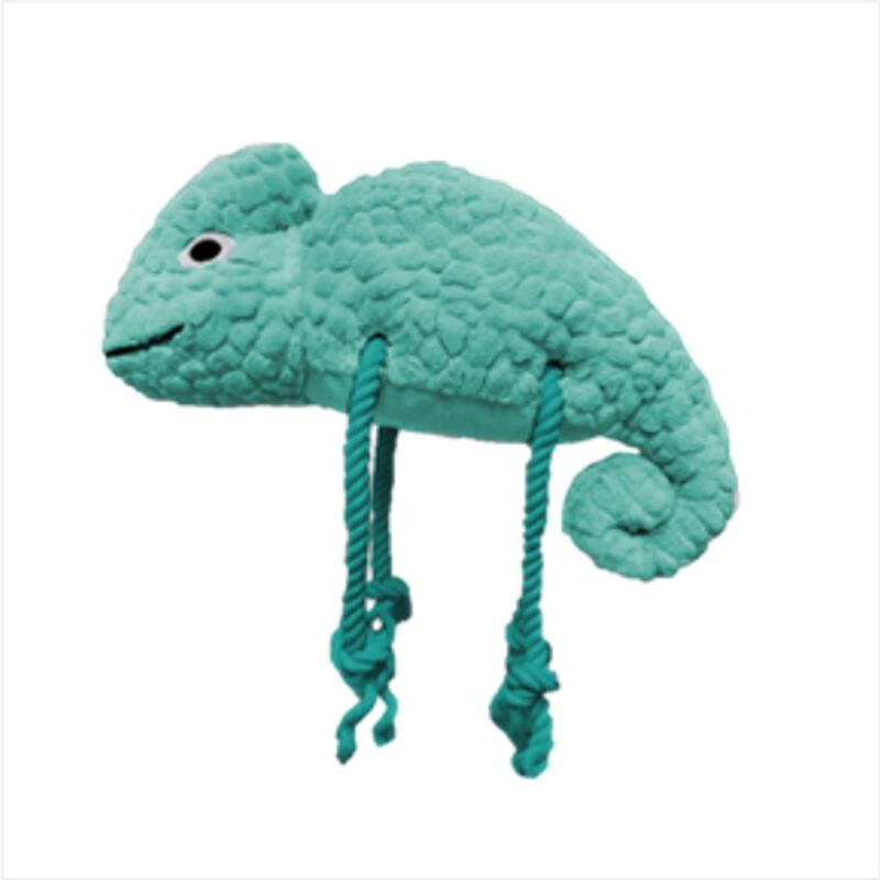 PetLou Plush Dog Toy, Tuggyz Chameleon, 16-in image number null