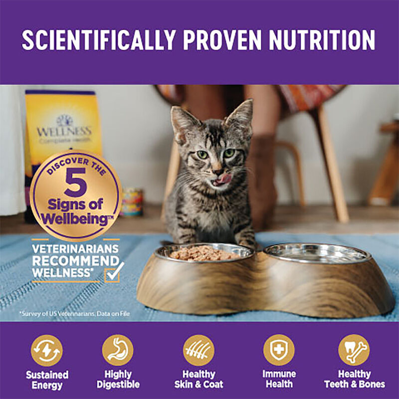 Wellness Complete Health Pate Canned Cat Food, Chicken & Herring image number null