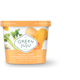 Green Juju Whole Food Frozen Pet Food Topper, Golden Blend, 15-oz