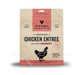 Vital Essentials Raw Frozen Cat Food, Chicken, Mini Patties