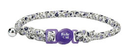 Coastal Pet Products Round Cat Collar, Purple Floral