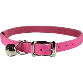 OmniPet Signature Leather Safety Stretch Cat Collar, Pink