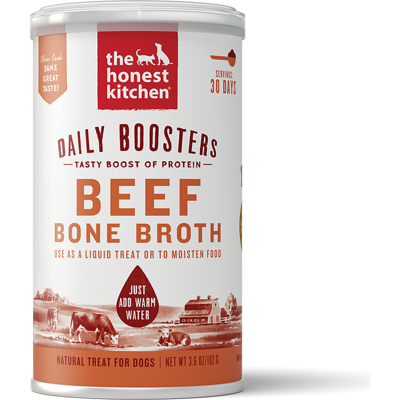 The Honest Kitchen Daily Boosters Dehydrated Dog Food Topper, Beef Bone Broth, 3.6-oz image number null