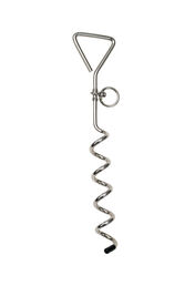 Titan Dog Tie Out Stake for Hard Soil, Spiral, 17-in