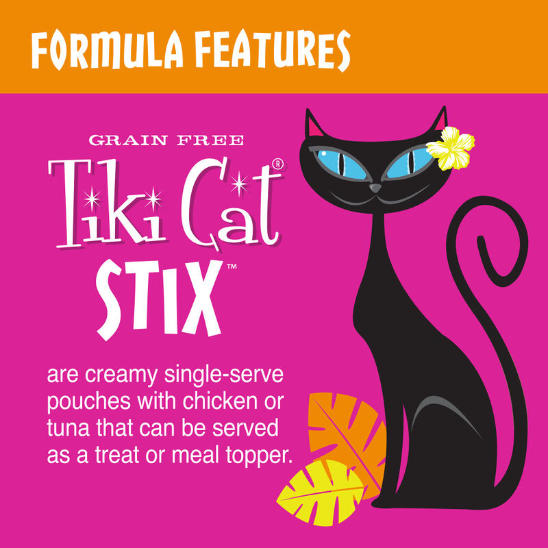 Tiki Cat Stix Lickable Cat Treats, Chicken, 0.5-oz, 6-pack image number null