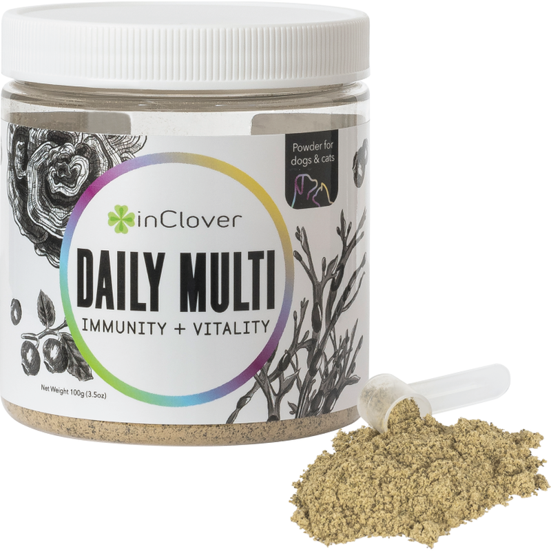 InClover Powder Dog & Cat Supplement, Daily Multi, Immunity + Vitality, 100-g image number null